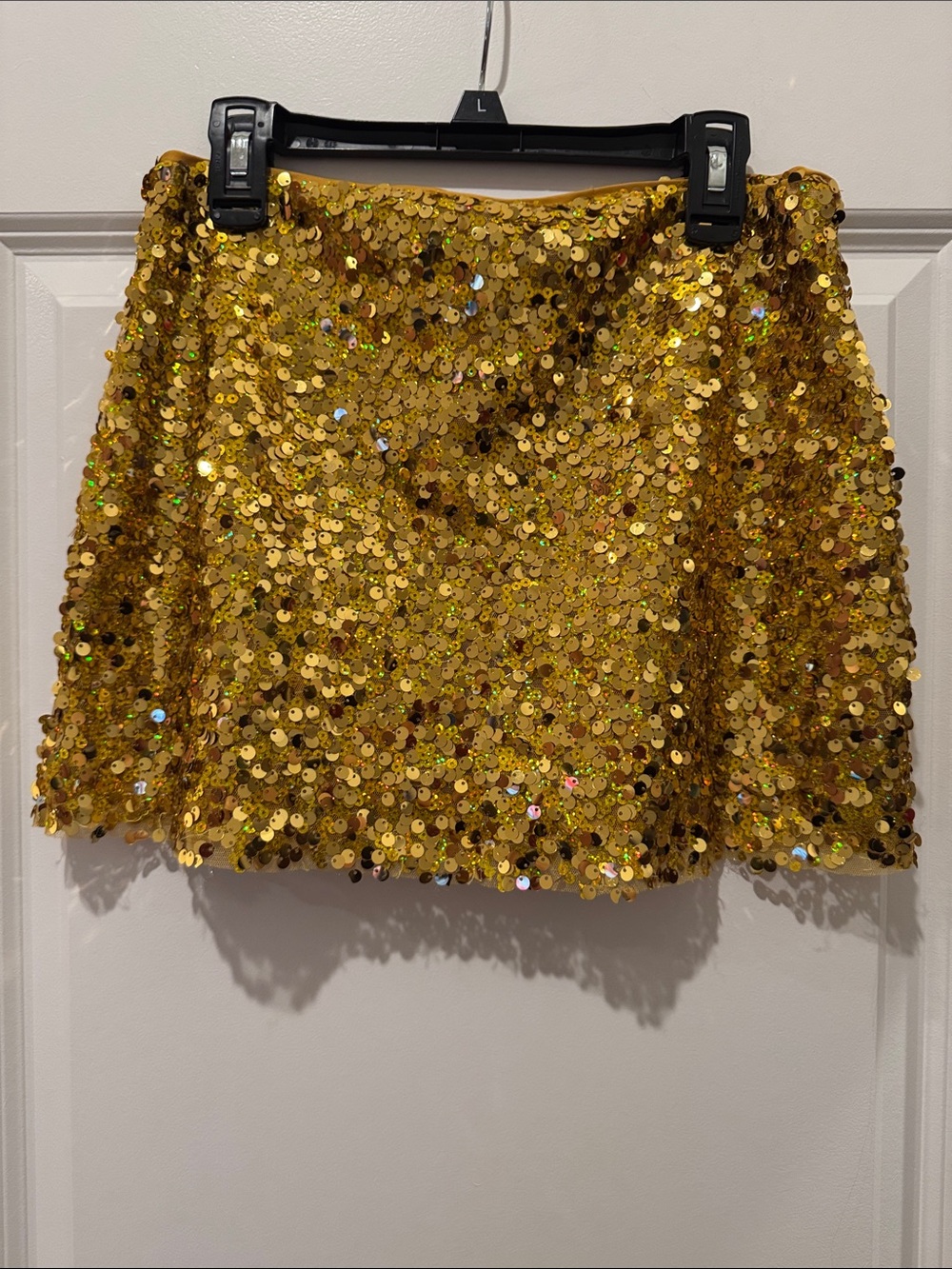 Urban Outfitters Gold Sequin Mini Skirt